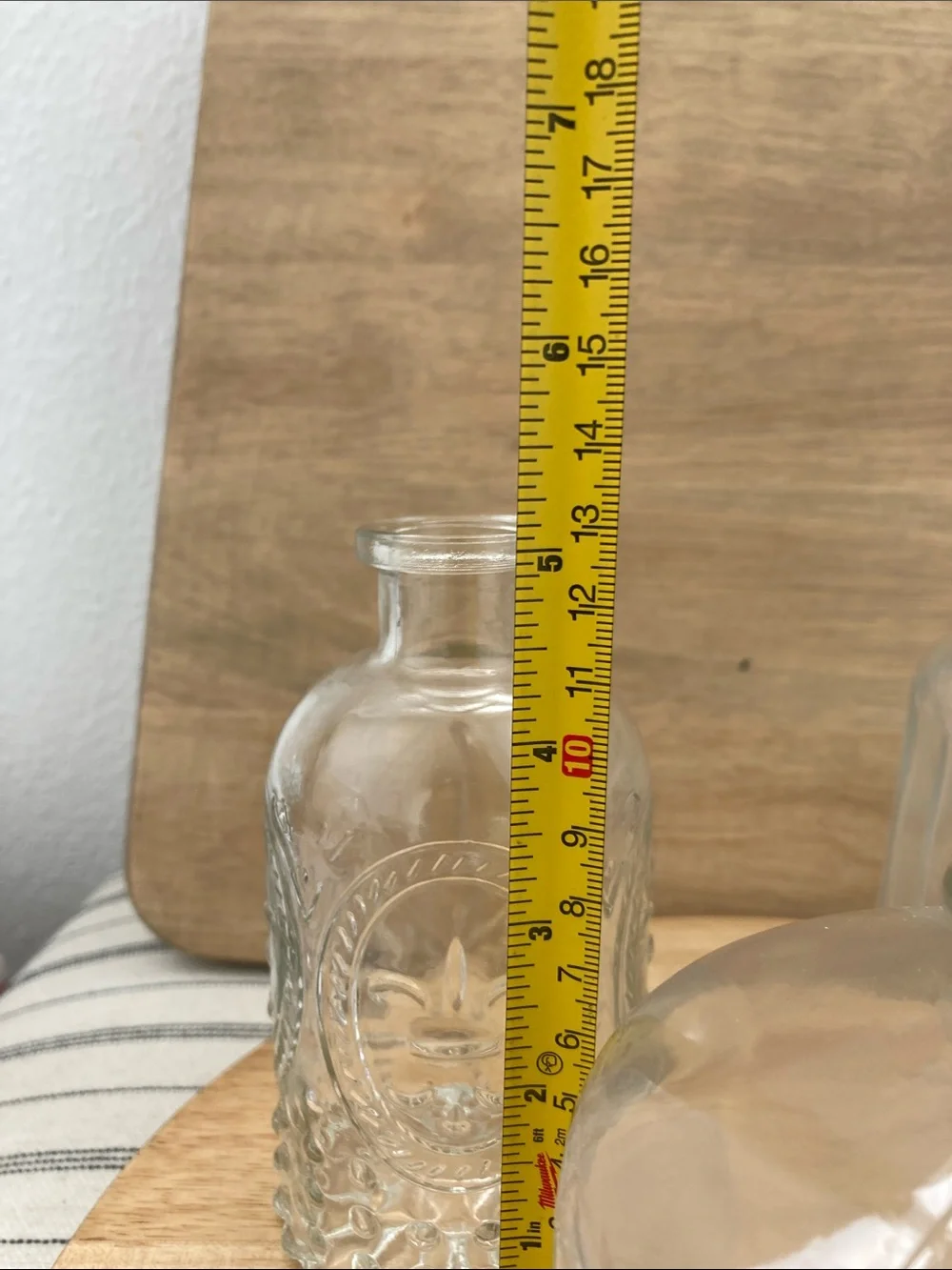 SALE! 50% Off Clear Decorative Glass Bottle Vase - Clear Set of 3